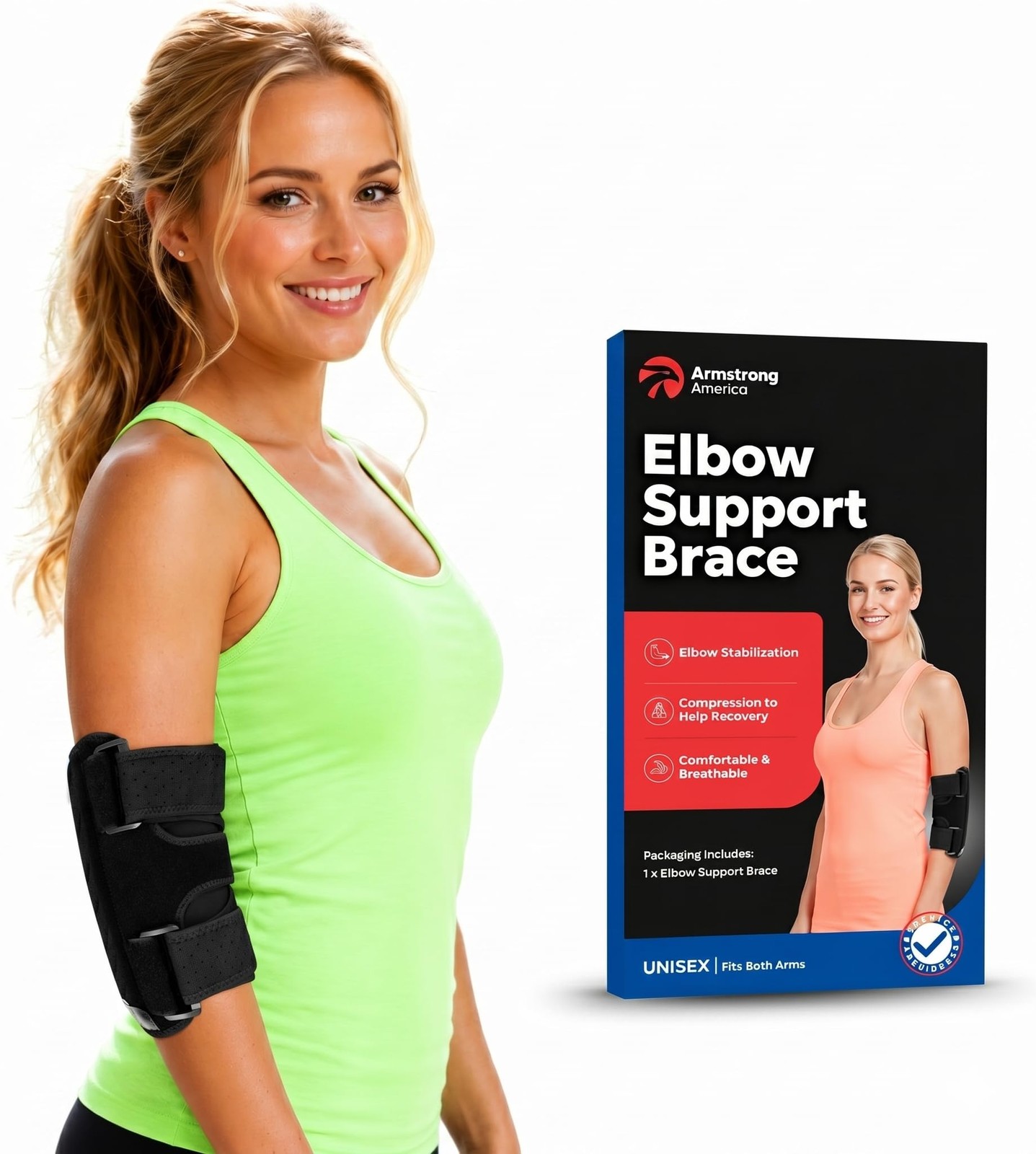 Elbow Splint Tendonitis l Tennis Elbow Brace | Cubital Tunnel Brace for Sleep…