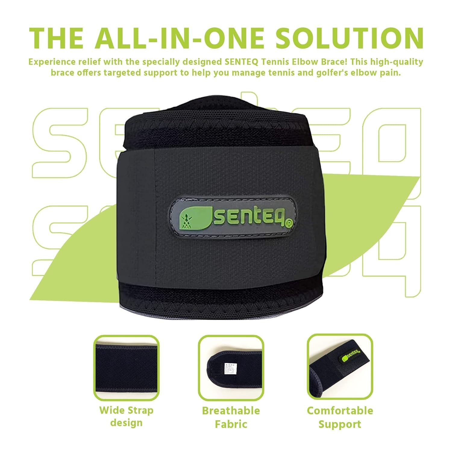 Black Tennis Elbow Brace: Arm Band for Tennis Elbow, Golfer Elbow and Forearm…