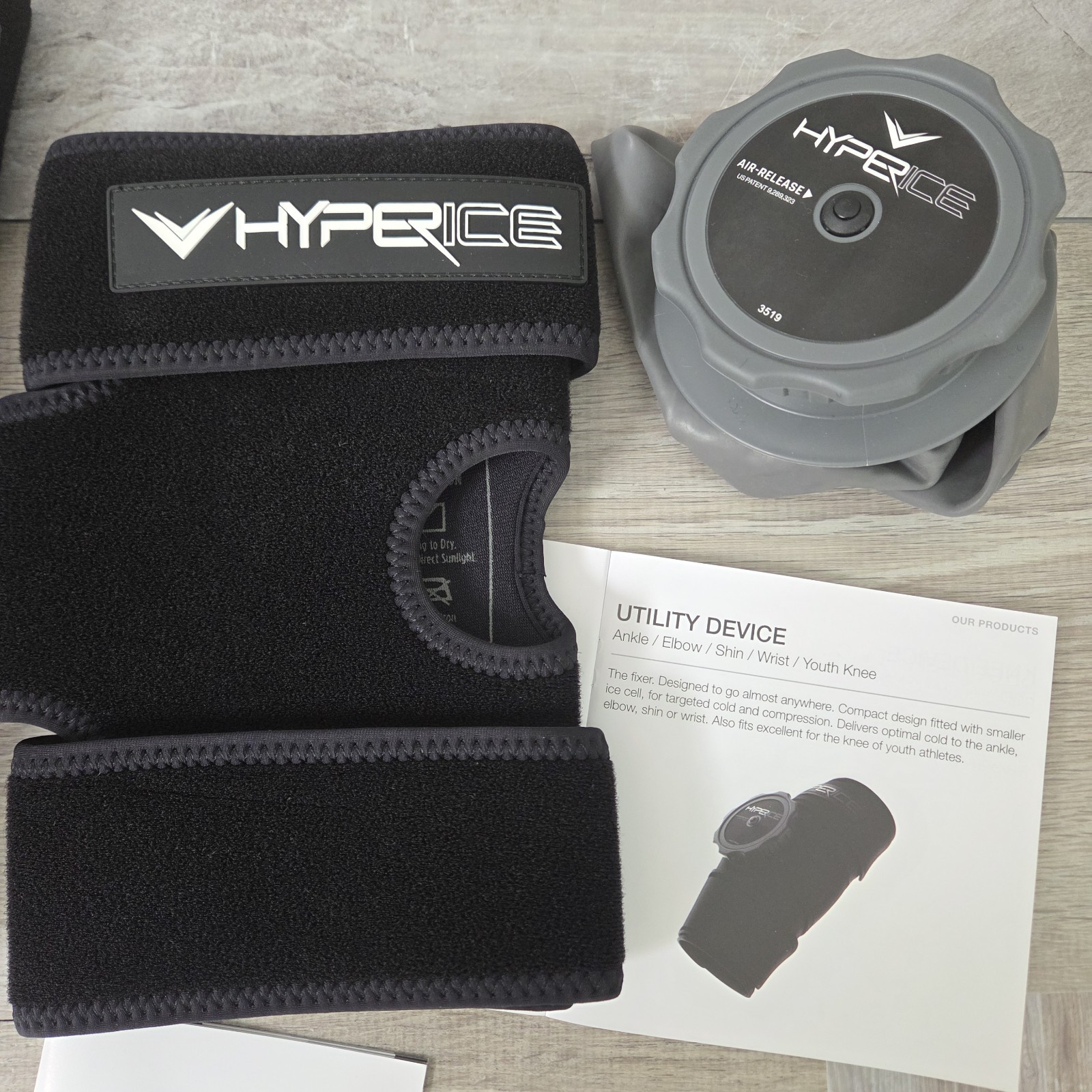 Hyperice Knee & Utility Ice Compression Therapy Wrap Bundle Open Box Left Right