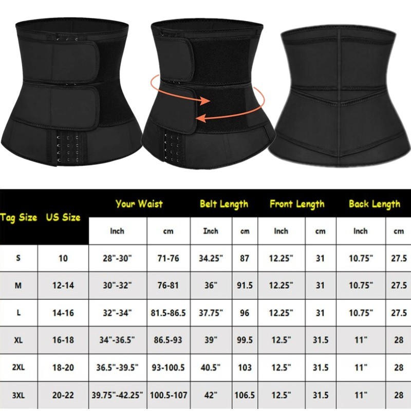 Waist Trainer Training Body Shaper Shapewear Underbust Cincher Tummy Belt Corset