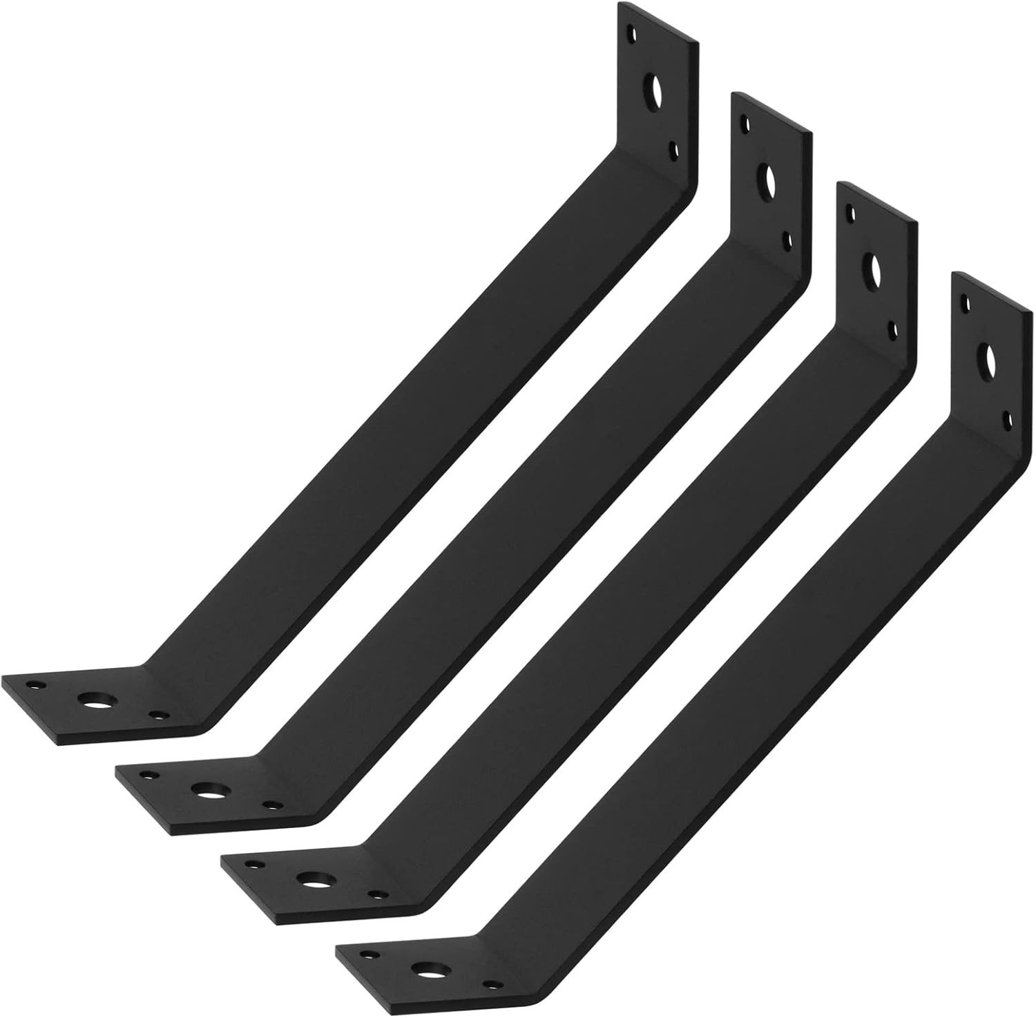 4 Heavy-Duty 45-Degree Angle Bracket Straps – 11 Gauge Low Carbon Steel