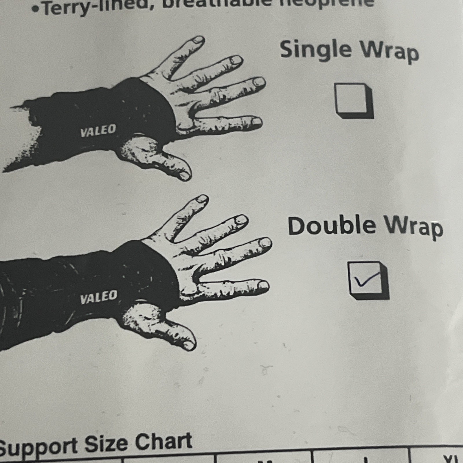 Valeo Ambidextrous Wrist Support Brace – – XLarge extra large