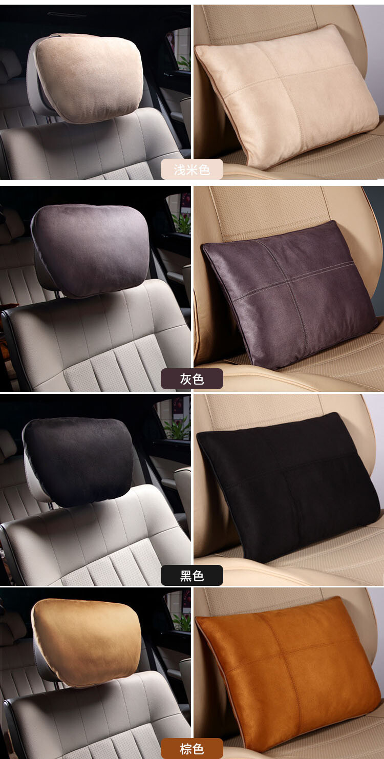 Memory Foam Car Seat Headrest Pillow Lumbar Back Support Cushion for Home Office