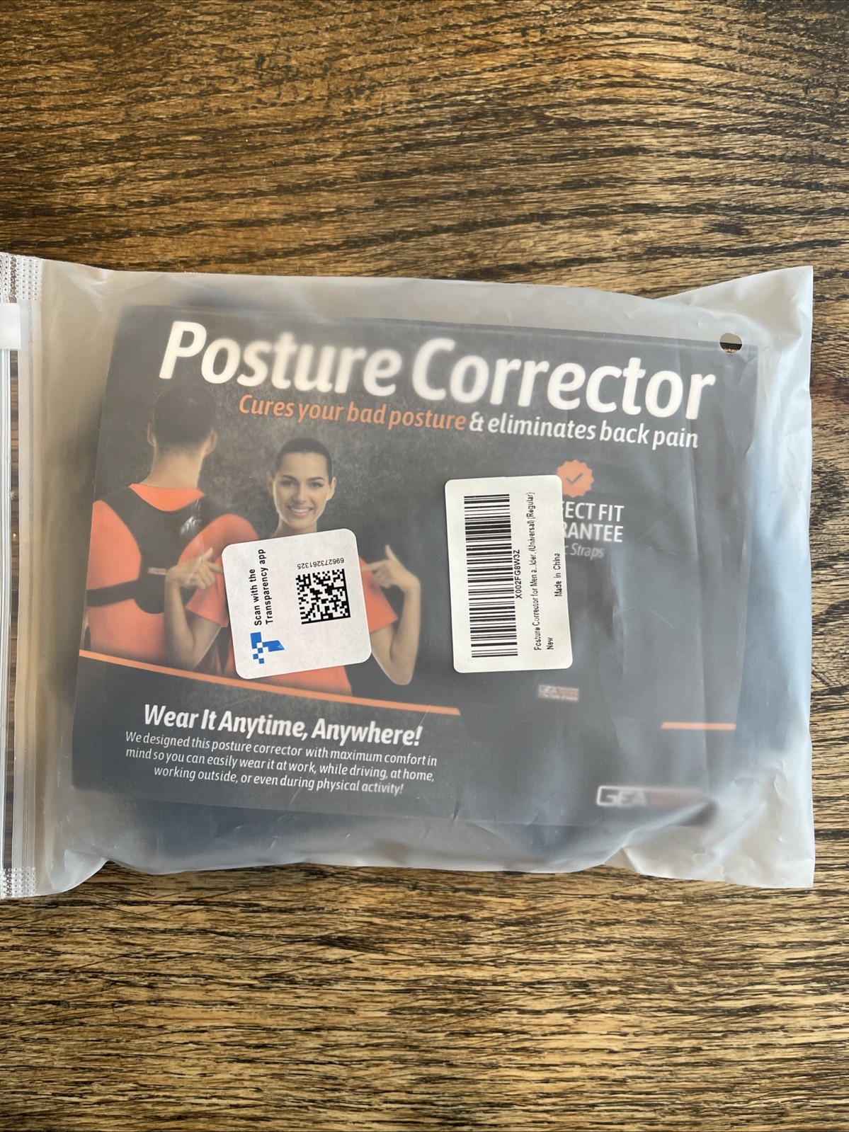 NEW Gearari Upper Back Brace Posture Corrector Unisex Black Neck Back & Shoulder