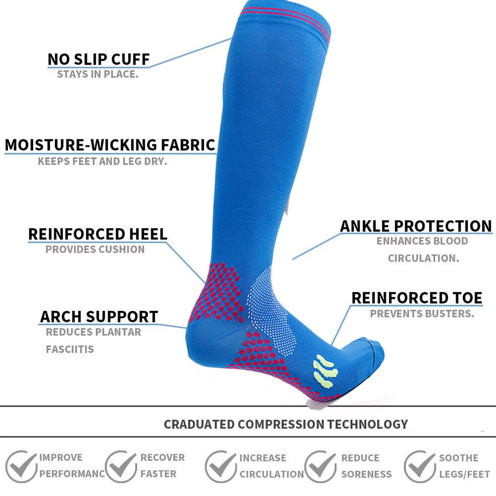Compression Socks Running Varicose Veins Socks For Men Diabetes Nature Hiking