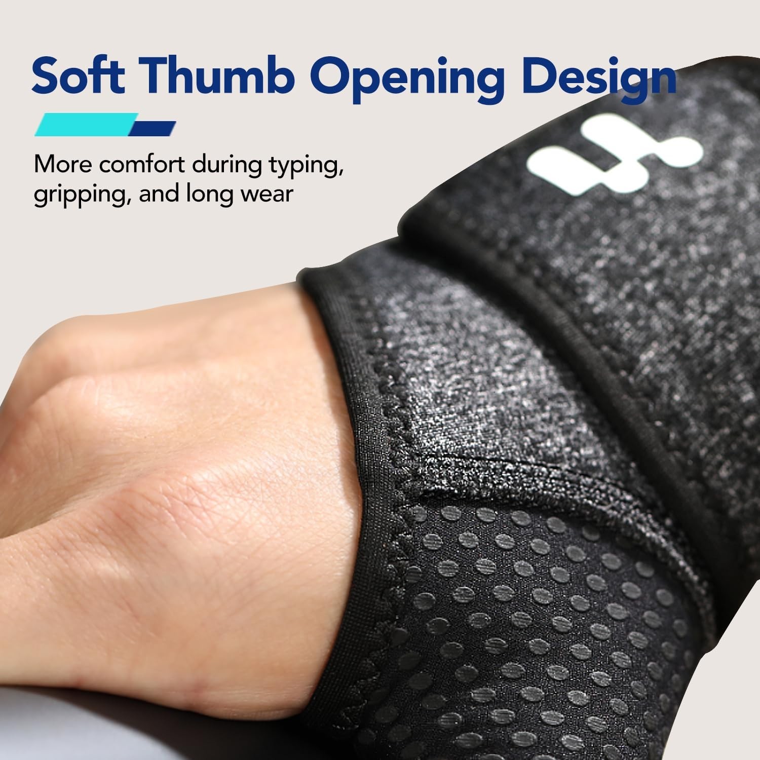 Wrist Brace with Soft Thumb Opening for Carpal Tunnel Tendonitis Arthritis Pain