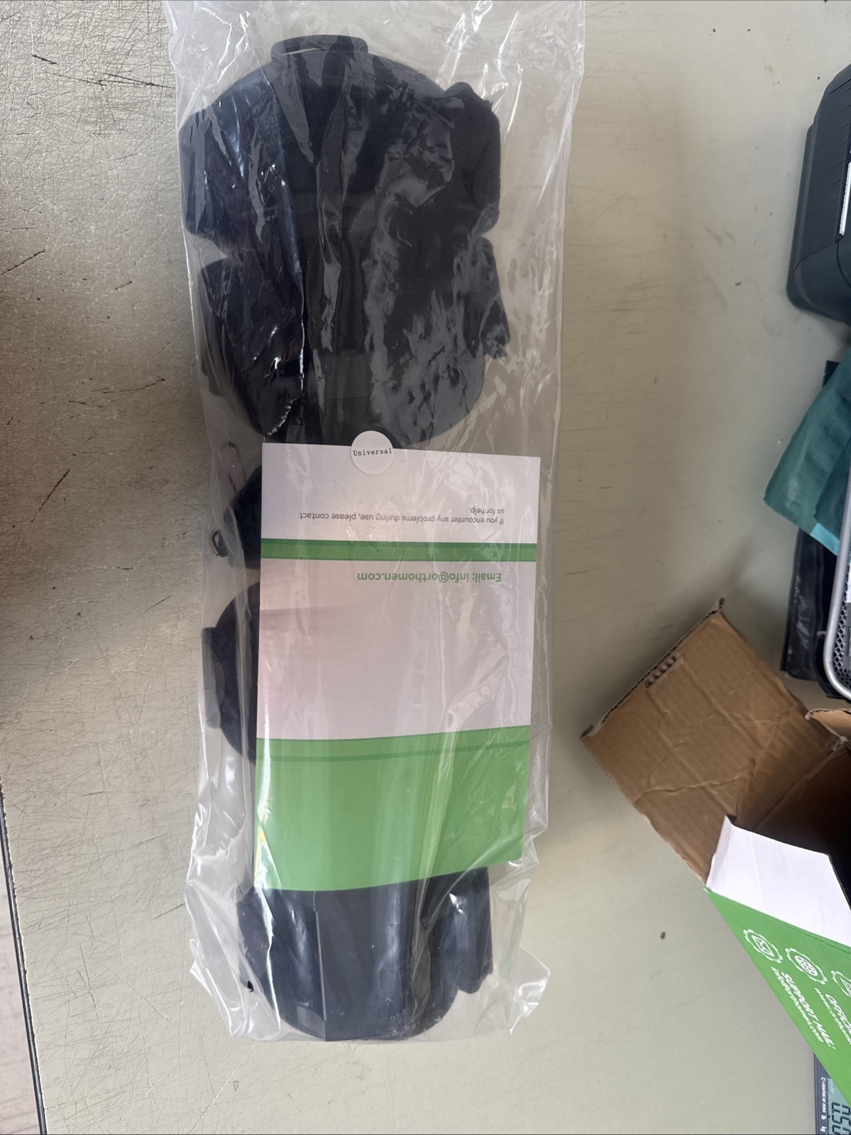 Orthomen Post Op Knee Brace Black Hinged ROM Knee Recovery Brace