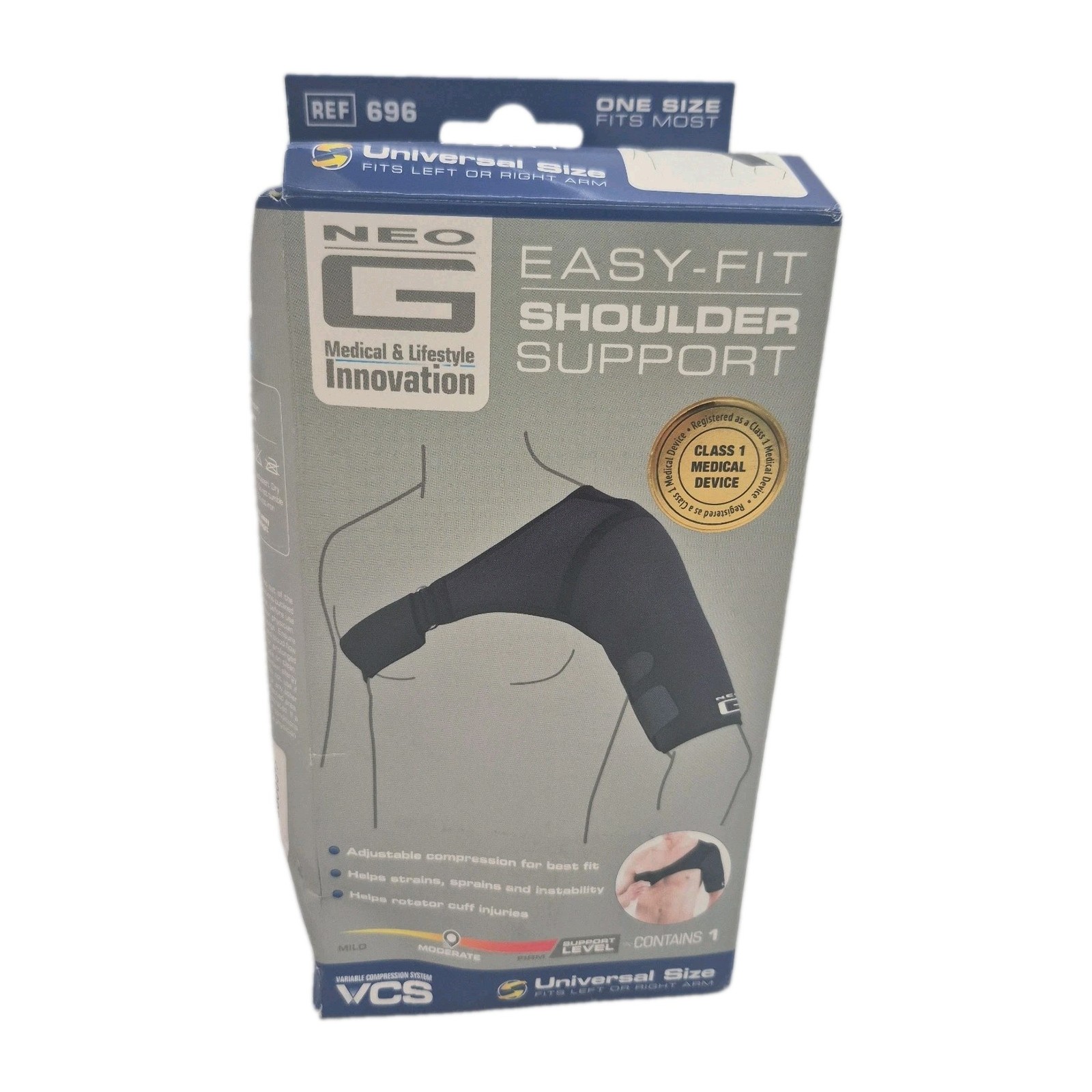 Neo G Shoulder Support Universal Size Left Or Right Arm Adjustable Openbox
