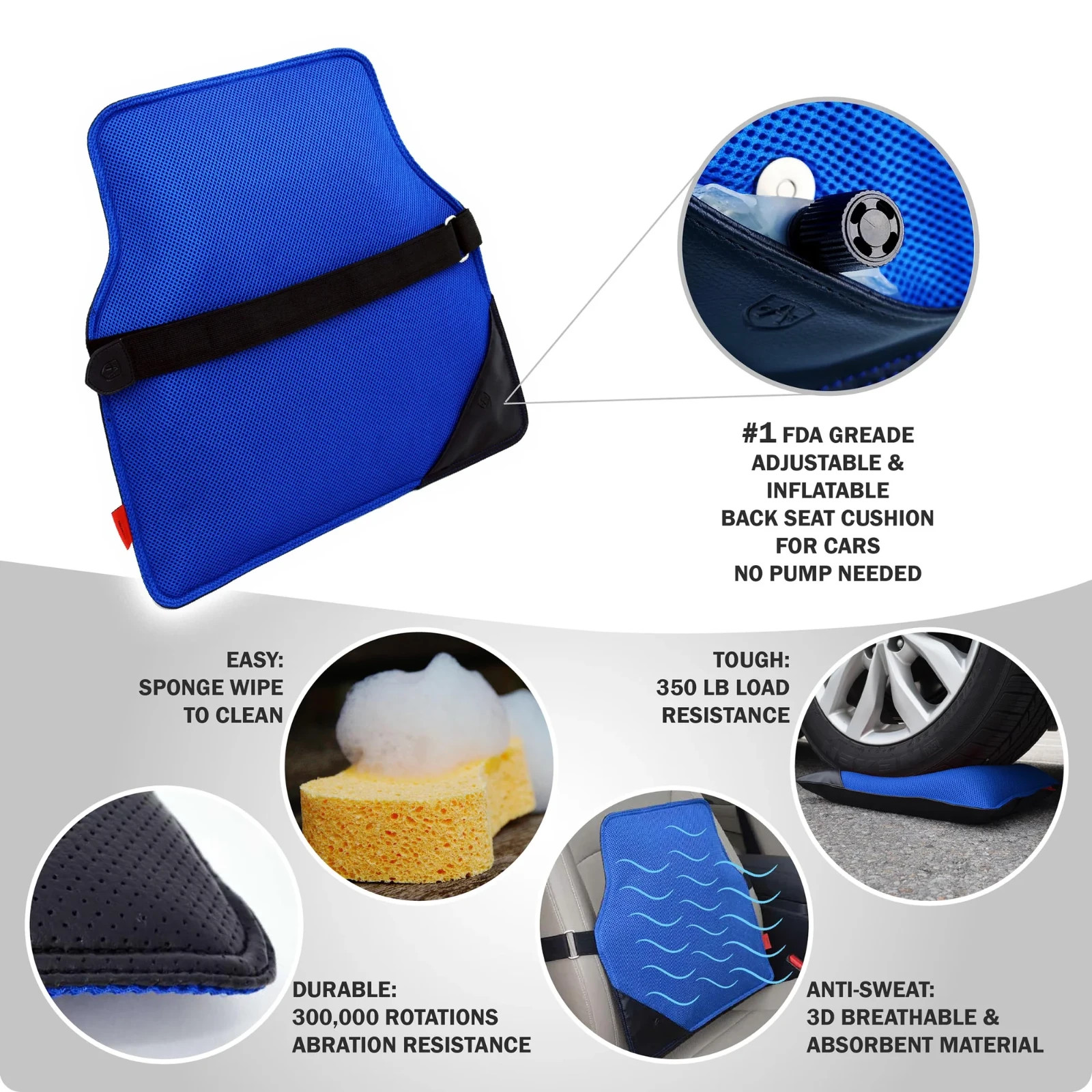 Professional Back Pain Relief for Drivers Orthopedic Lumbar Pillow