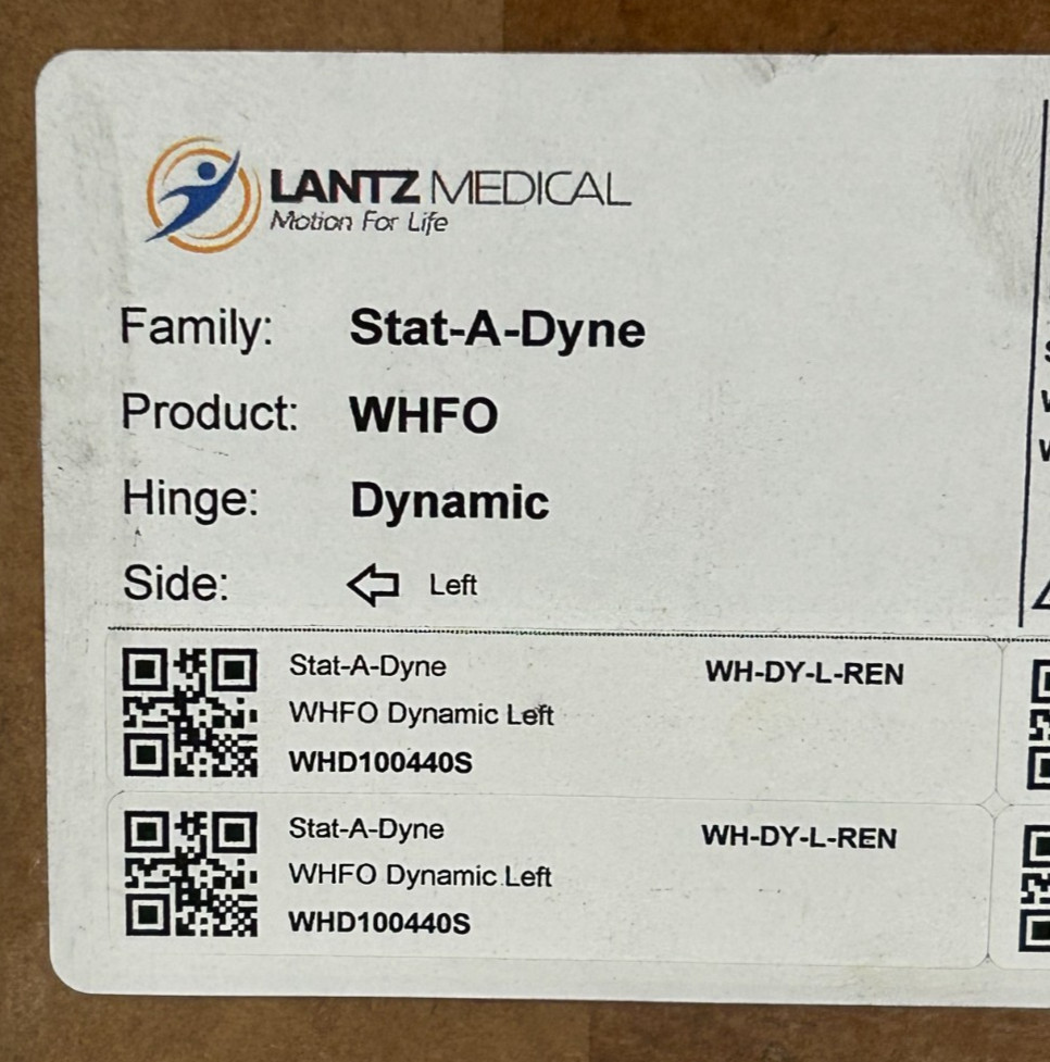LANTZ STAT-A-DYNE WHFO (WRIST HAND FINGER ORTHOSIS) DYNAMIC LEFT WH-DY-L-REN