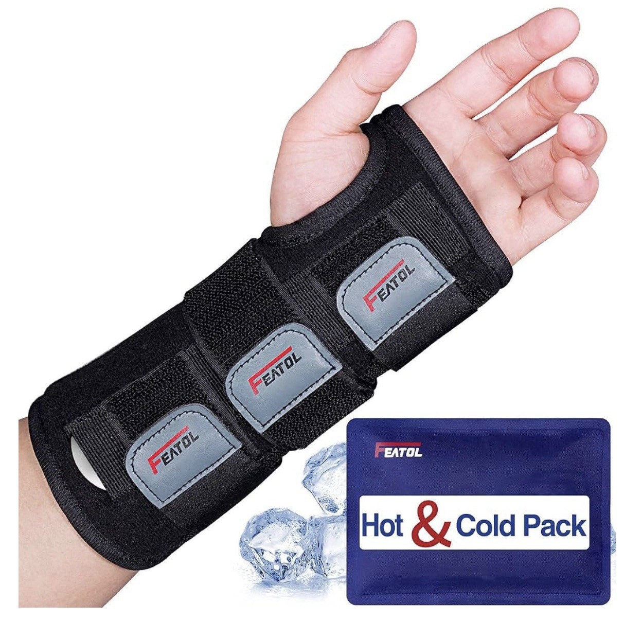 EATOL Wrist Brace Carpal Tunnel, Night Support Brace, Left Hand, S/M