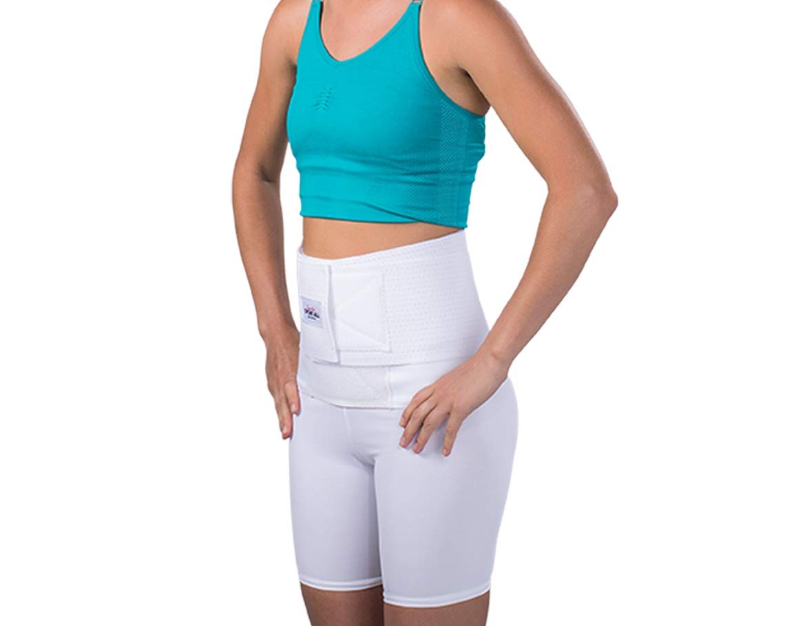 Saunders Sport All Back Support White Compression Shorts Womens Large Waist 32