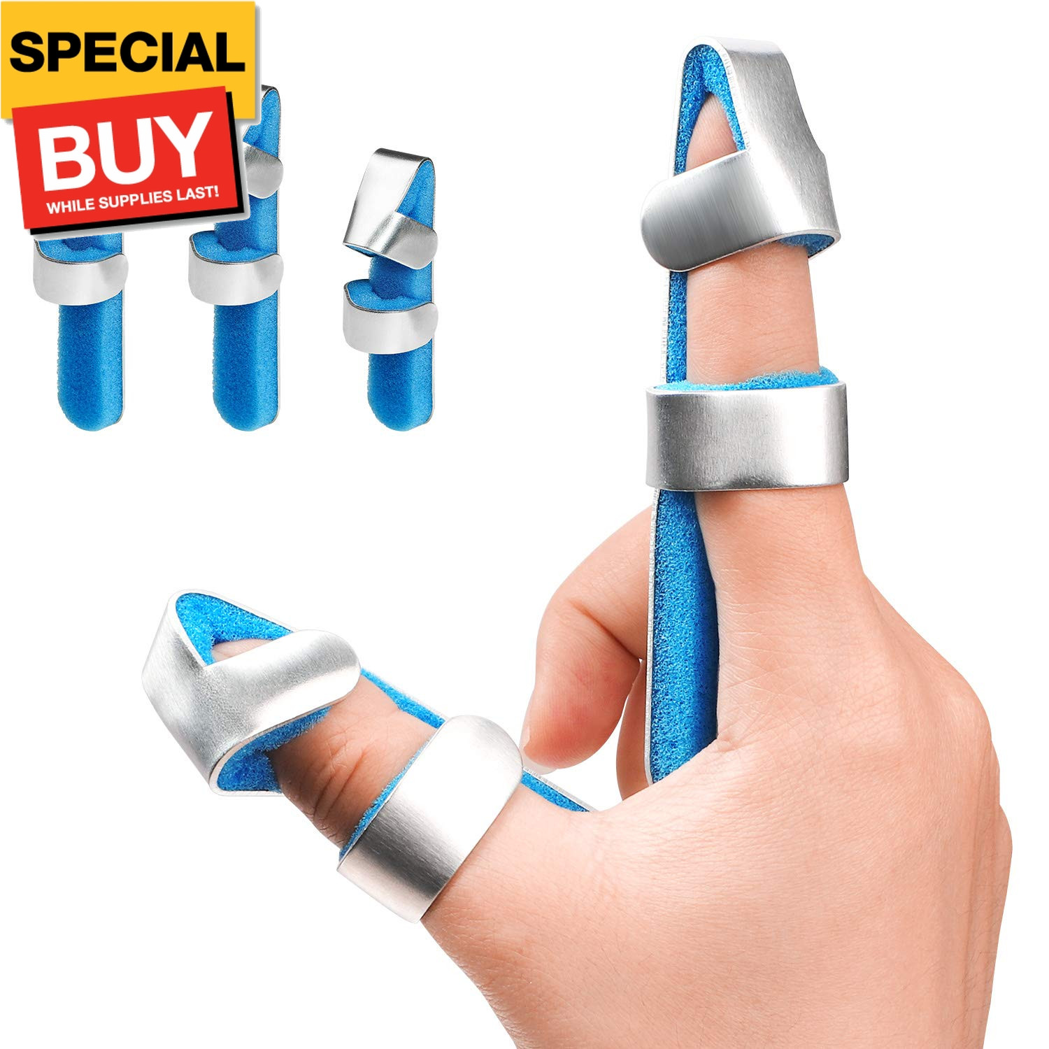 Trigger Finger Splint Brace for Thumb Index Middle Ring Pinky, Metal Foam Broken
