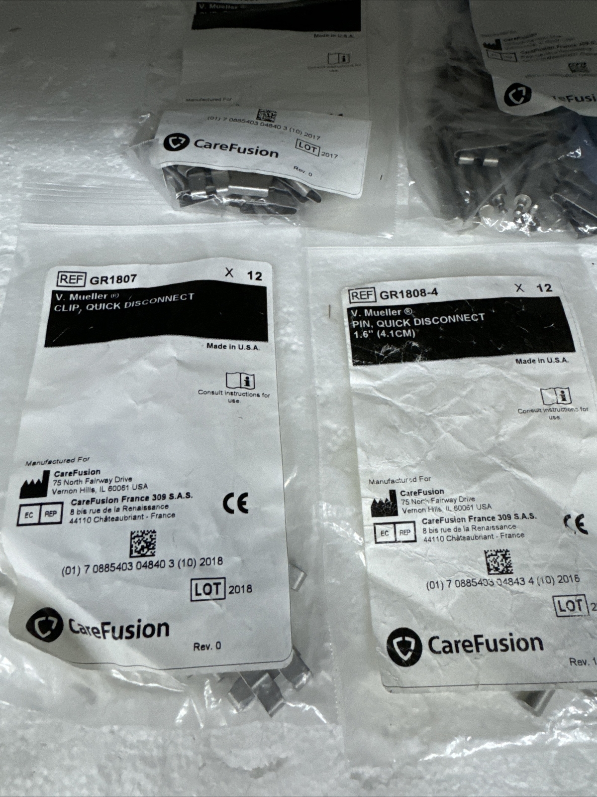 Care Fusion V. Mueller Lot Of Different Pieces.