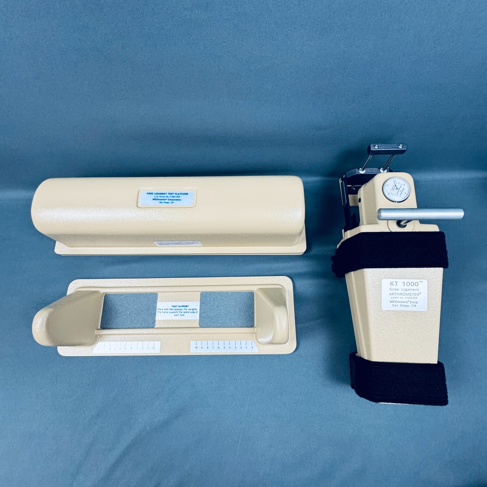 KT 1000 Knee Ligament Arthrometer ACL Joint Laxity MEDmetric Corp KT2582-3T