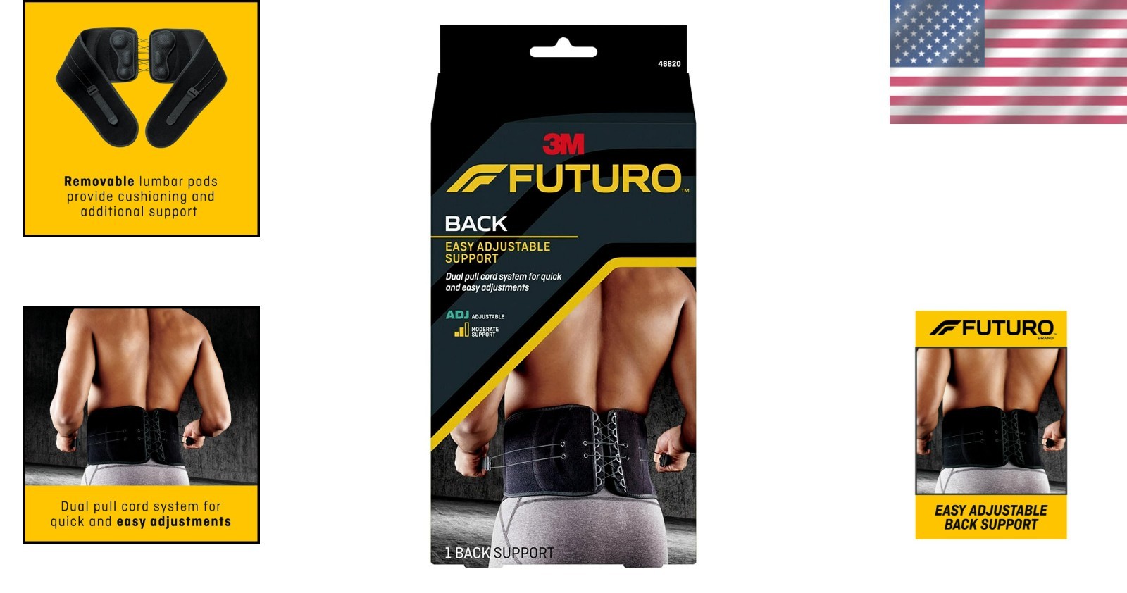 Hassle-Free Adjustable Back Support – Customizable Fit for Your Active Lifestyle