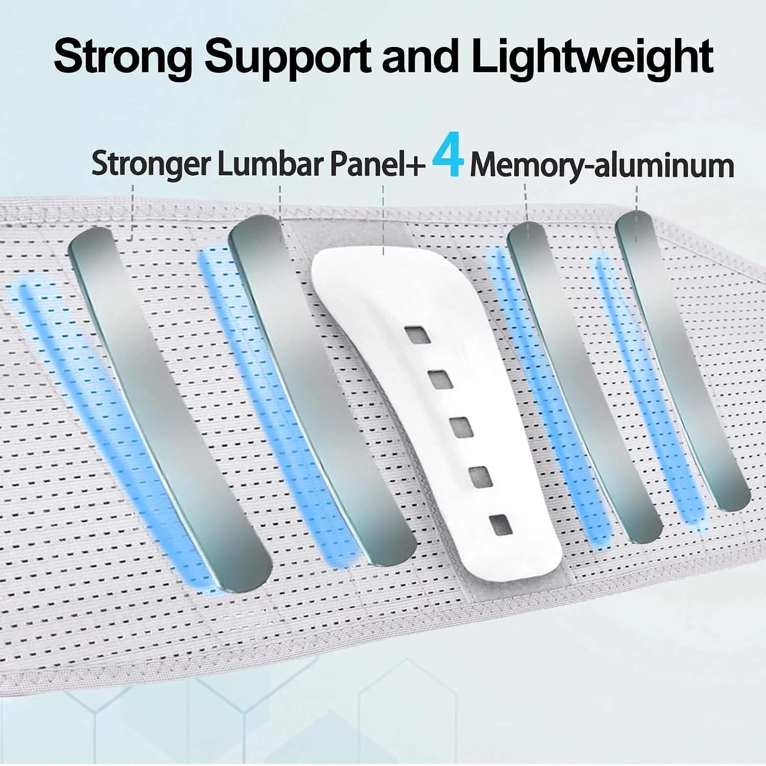 Back Brace for Lower Back Pain Relief, Firm Lumbar Support Belt with 4 Aluminum