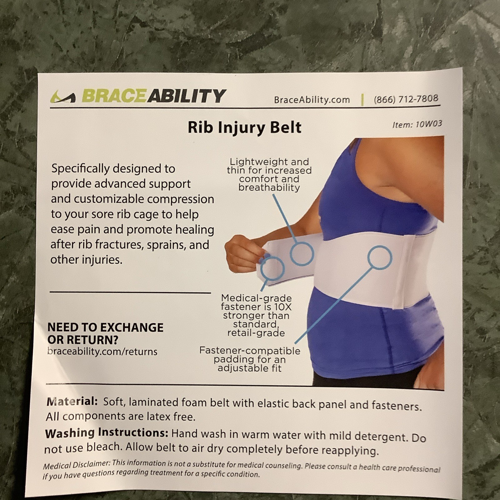 Rib Injury Binder Belt – Universal Brace for Women, Broken, Fractured, or Cra…