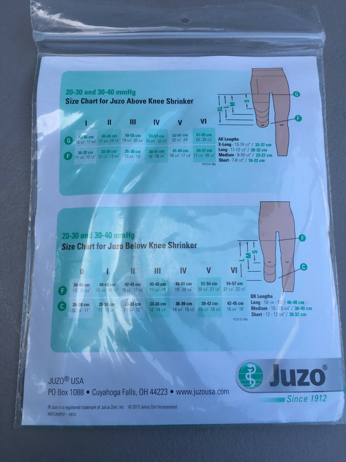 JUZO 3512FGMV Soft Prosthetic Shrinker AK 10in/25cm Size 5, Breathable Knit