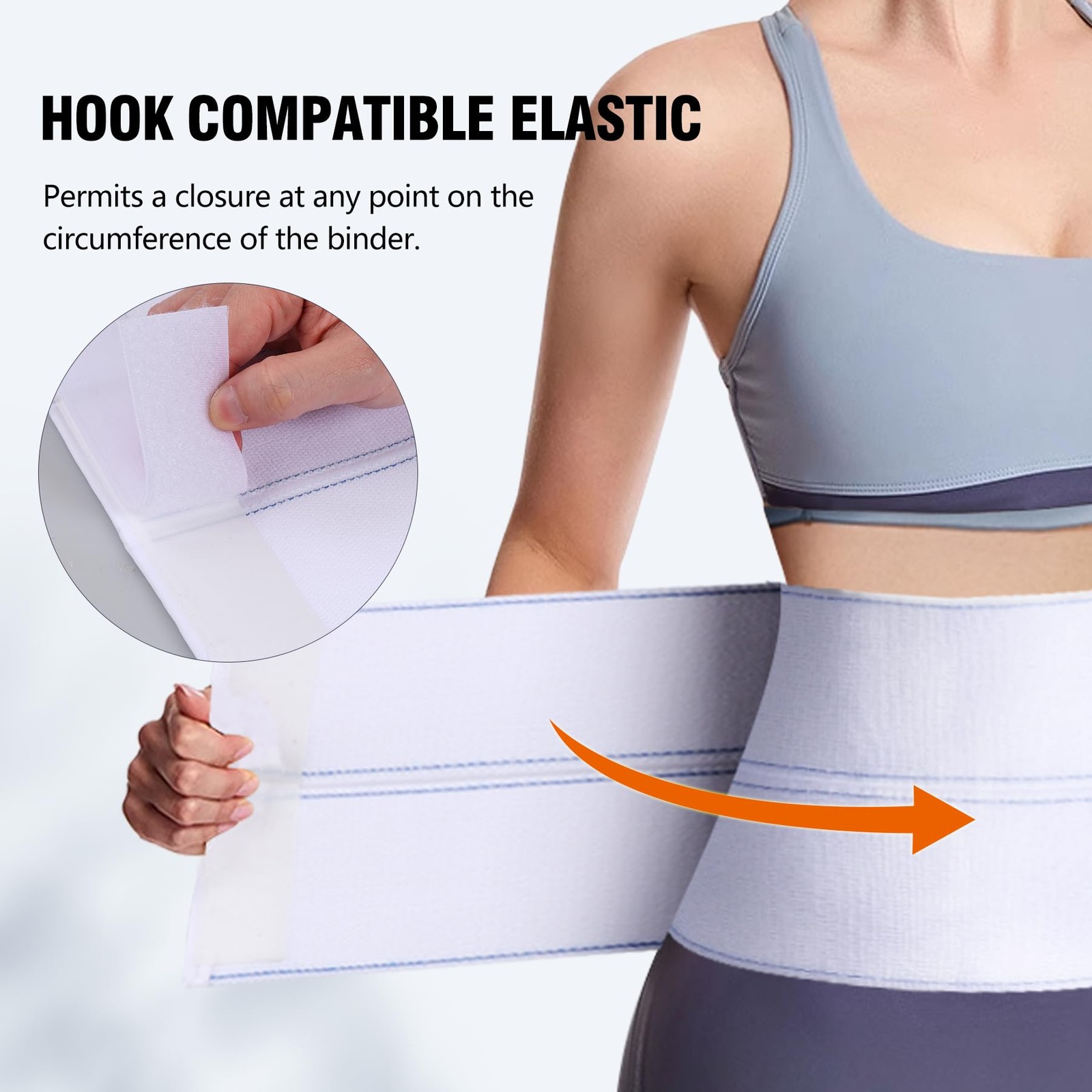 Elastic Universal Post Surgery Abdominal Binder Lower Waist Support Belt, Wid…