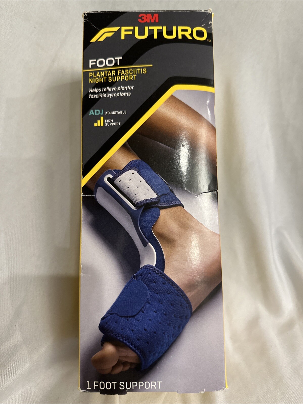 Futuro Night Plantar Fasciitis Sleep Support Navy Gray Adjustable 3M