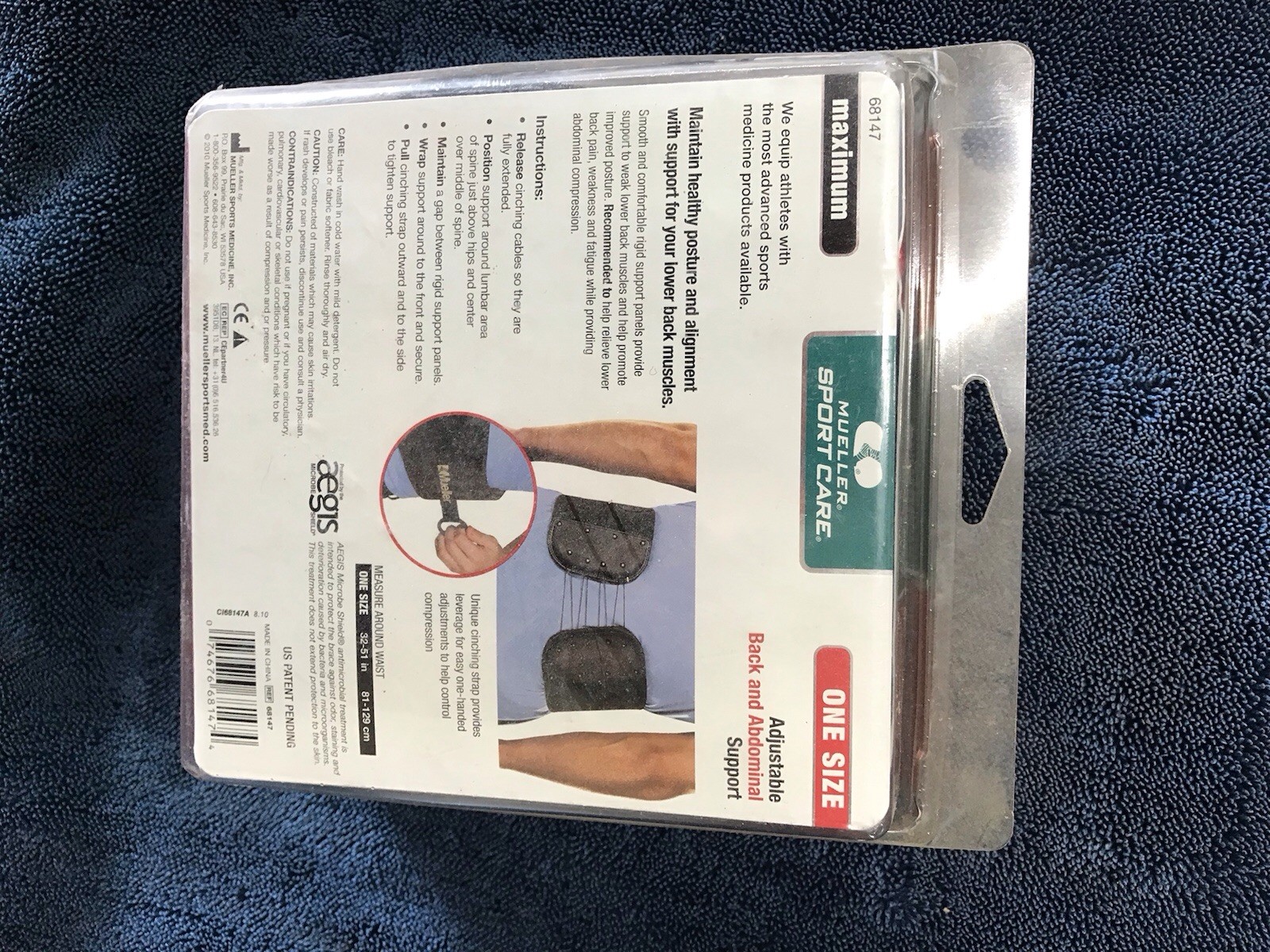 Mueller Adjustable Back & Abdominal Support, One Size, Black, Latex-Free