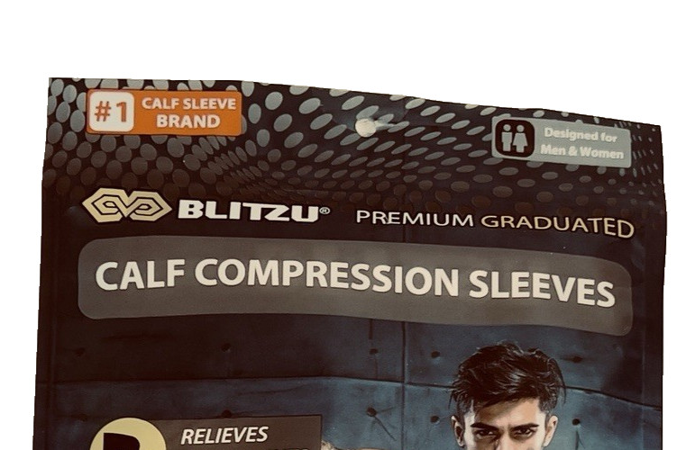 NEW Blitzu Premium Graduated Calf Compression Sleeves Size L-XL Nurses Nude