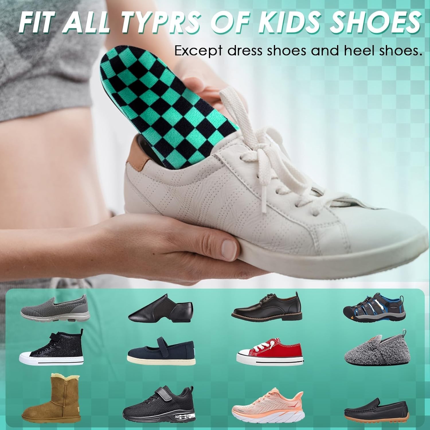 Rock Takin Kids’ Arch Support Insoles-Comfy & Adjustable! L -2.5-4.5 little kids