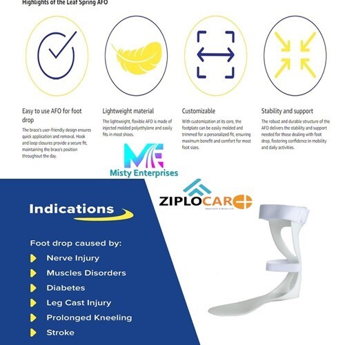 Drop Foot Brace AFO Splint Support Ankle Foot Orthosis Support Corrector Left