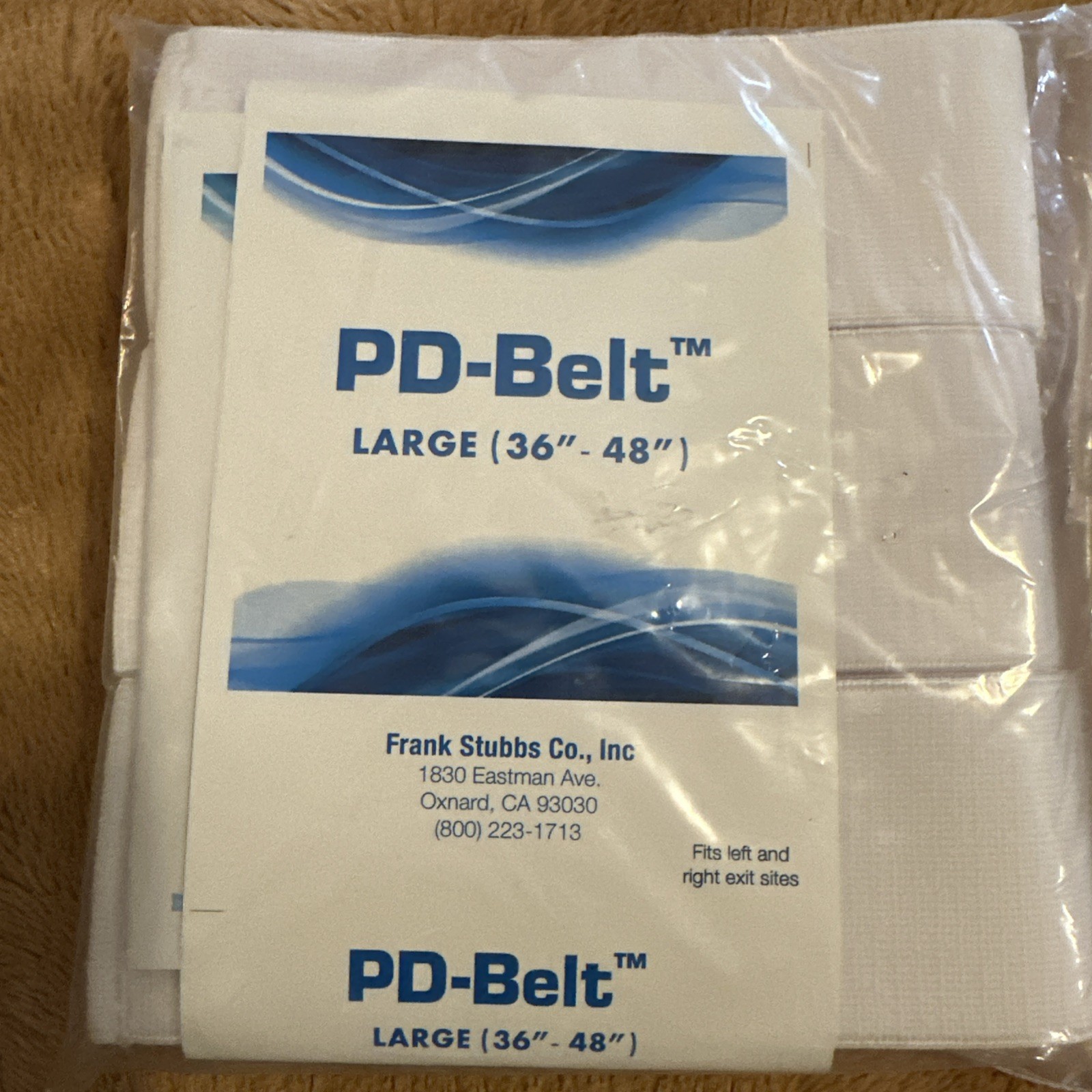 PD-Belt Large 36-48″ 3Pk Peritoneal Dialysis Catheter Belt NEW Frank Stubbs Co.
