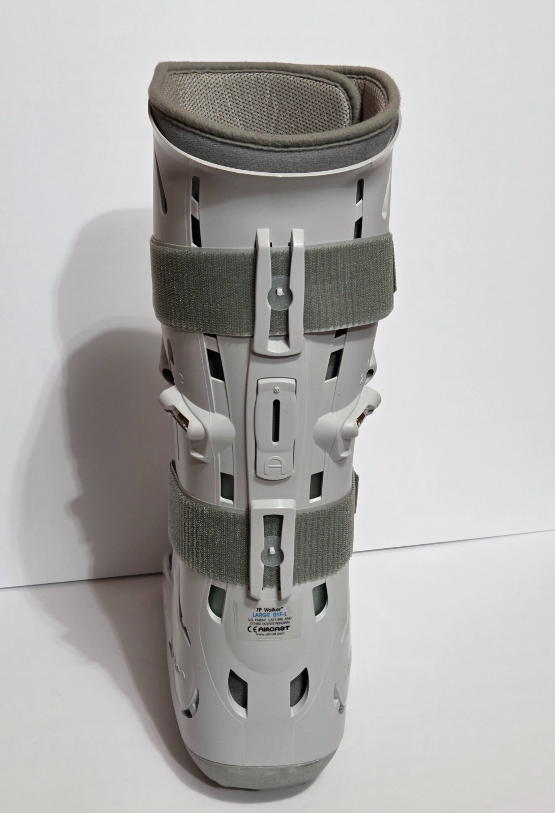 Aircast FP Walker Large 01F-L Inflatable Deflatable Medical Walking Boot Gray