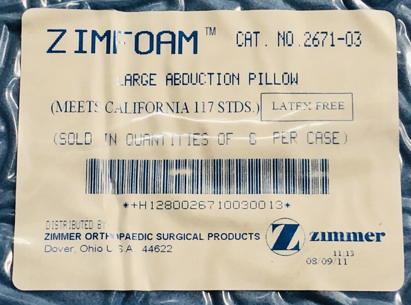 ZIMMER ZIMFOAM Large Abduction Pillow – Case of SIX