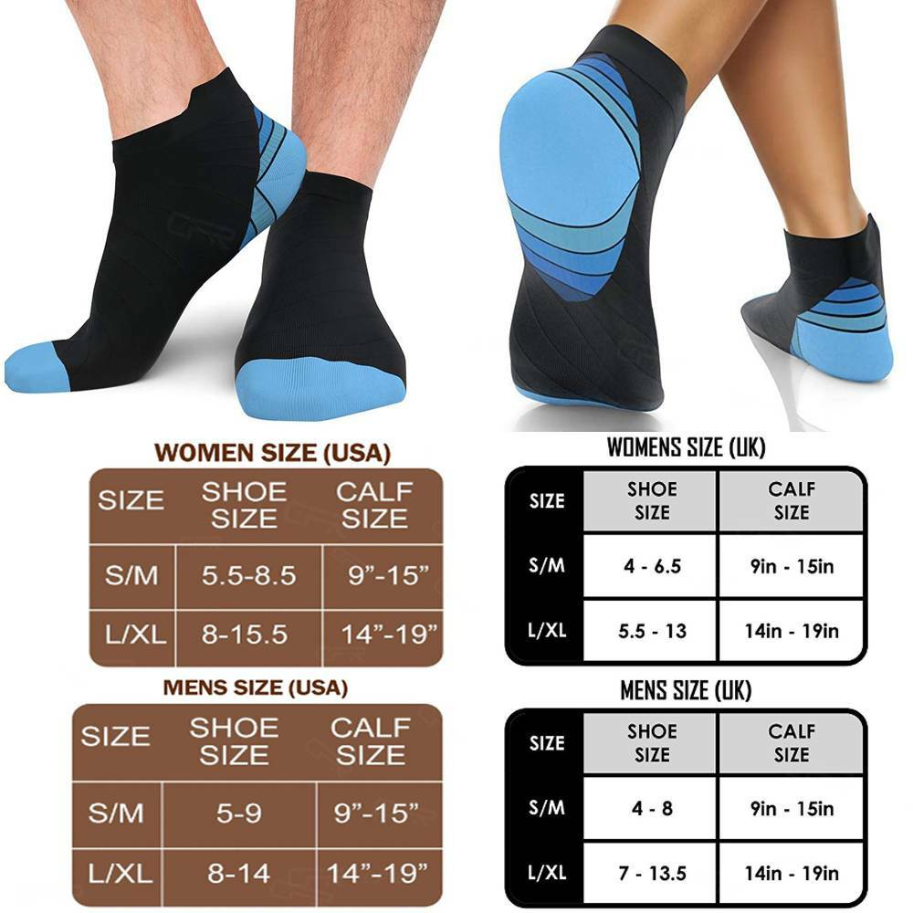 Plantar Fasciitis Socks Ankle Compression Brace Arch Support Joint Heel Running@