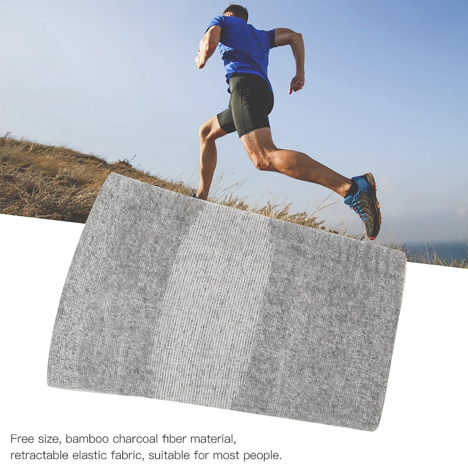 Bamboo Charcoal Compression Knee Sleeve – One Size for Sports & Arthritis Relief