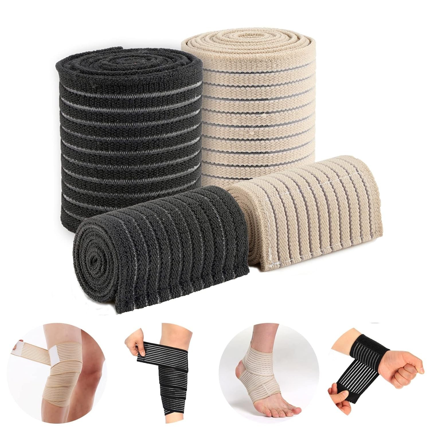 Universal Calf Compression Sleeves – 4 Pack Adjustable Support for All Body P…