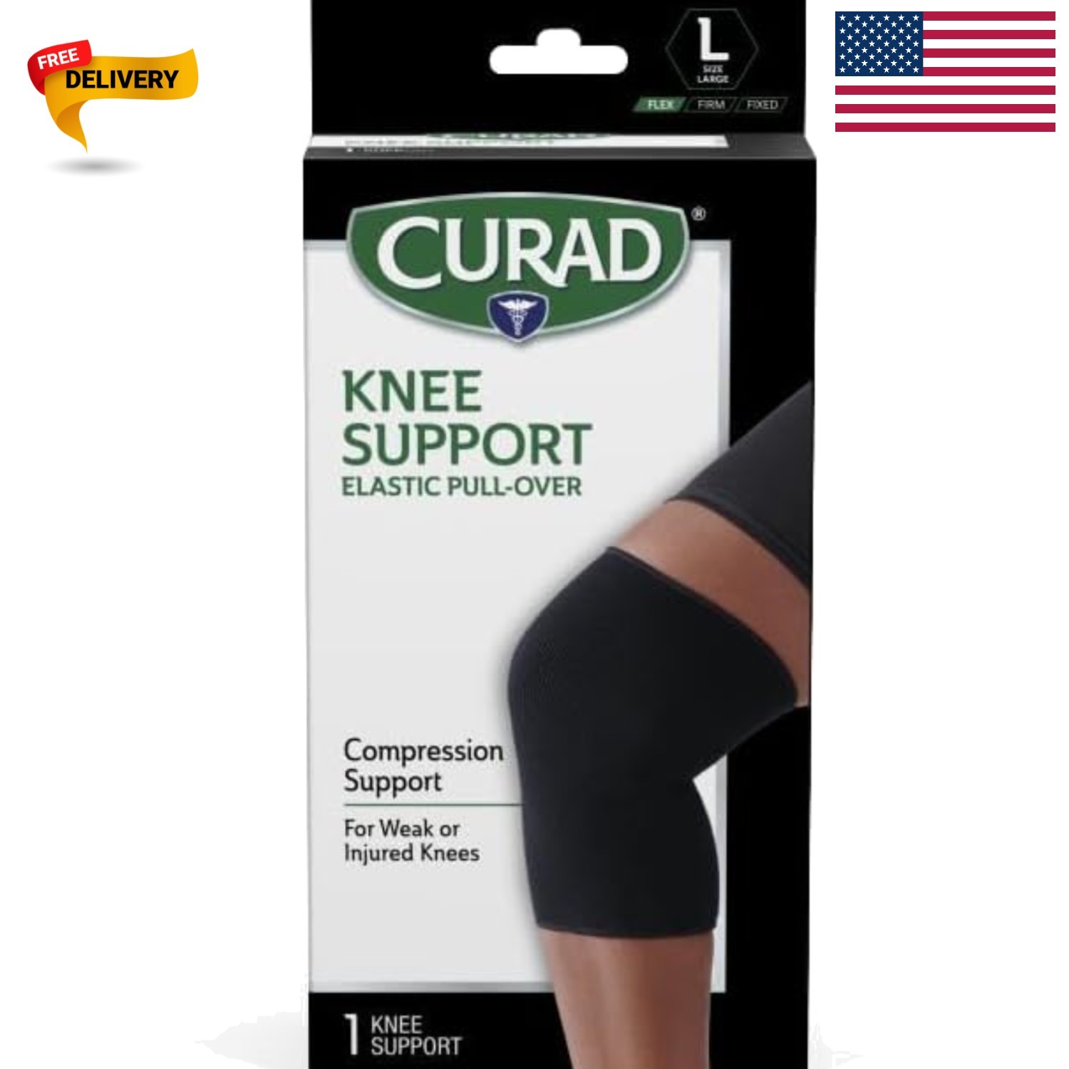 Large CURAD Pull-Over Knee Brace – Compression Support for Sports & Workouts