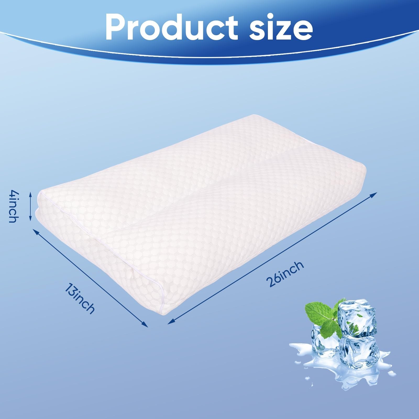 Cooling Knee Pillow for Side Sleeper, 4″Leg Pillow for Side Sleeping, 100% Co…