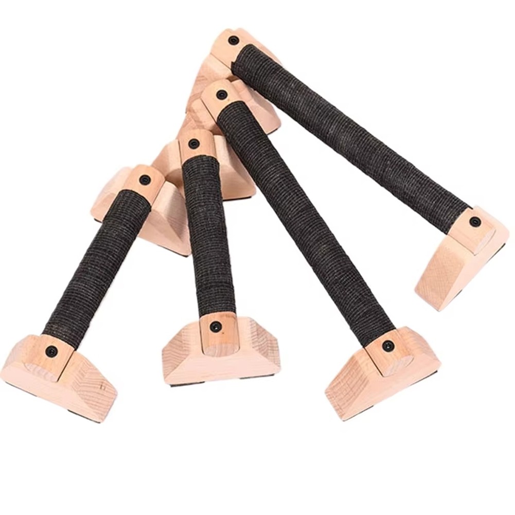 1 Pair Wooden Push Bar Handstand Blocks for Men and Women 20CM E5I99921