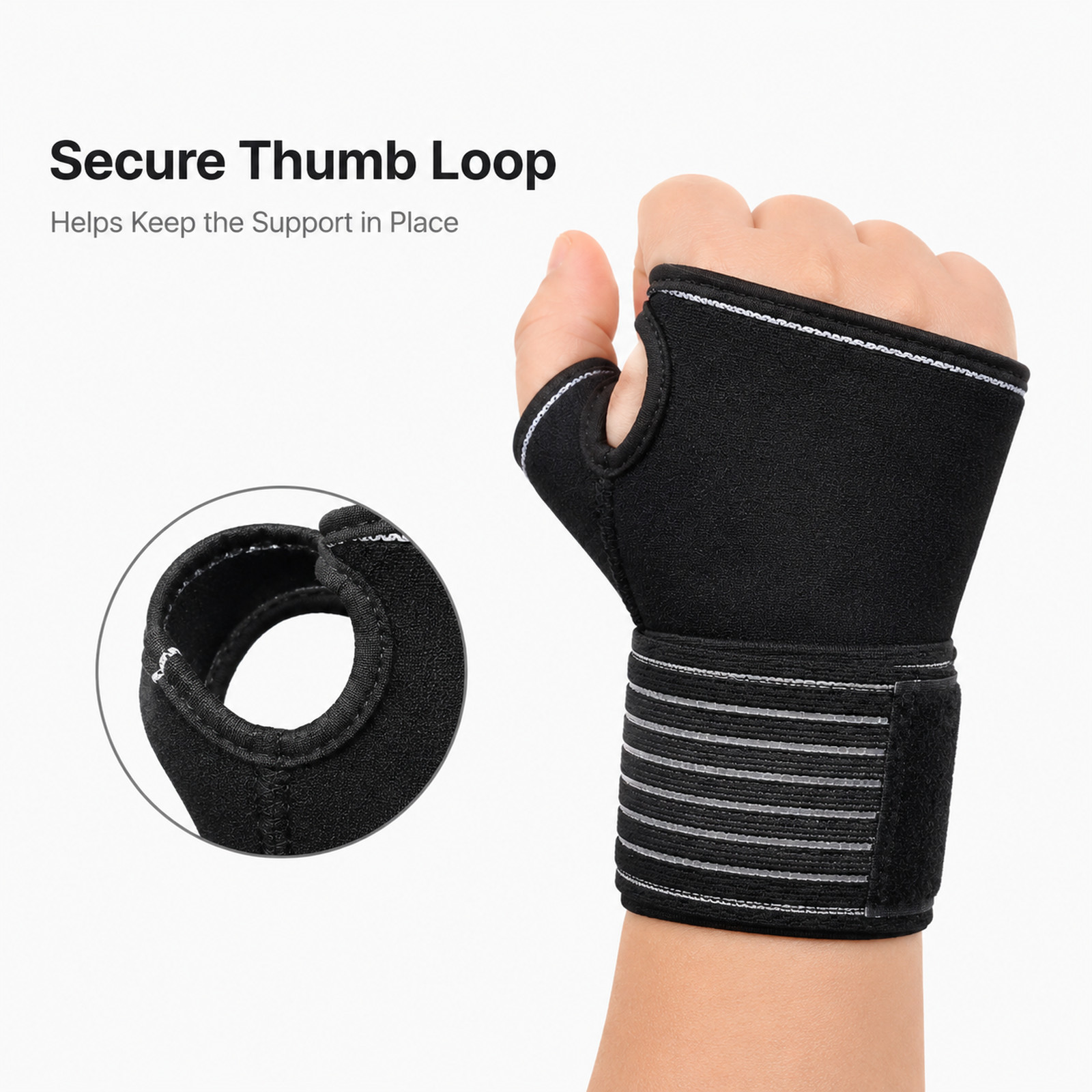 Premium Adjustable Palm & Wrist Support Compression Wrap Thumb Brace Sports Gym