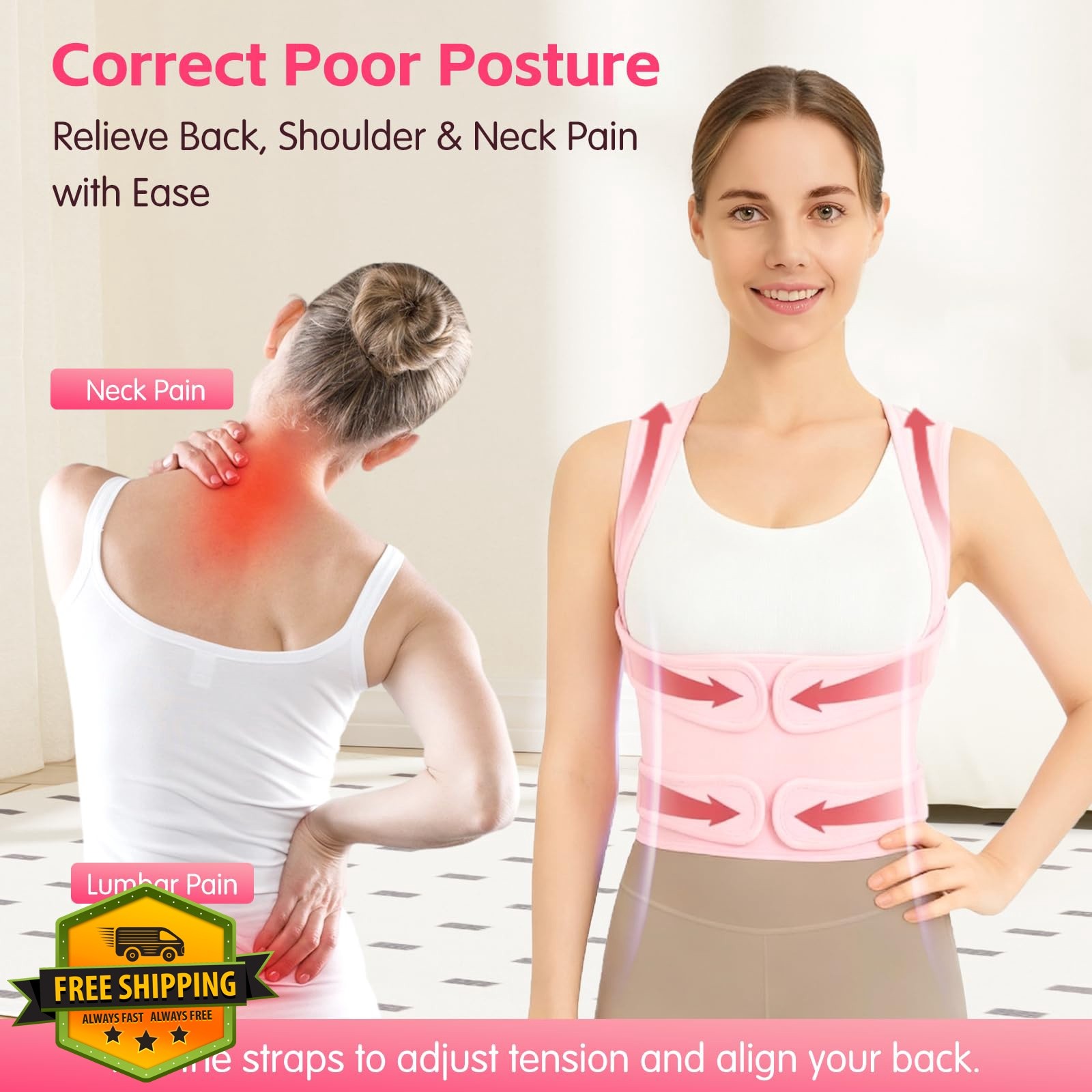 GooseFit Posture Corrector Black Large