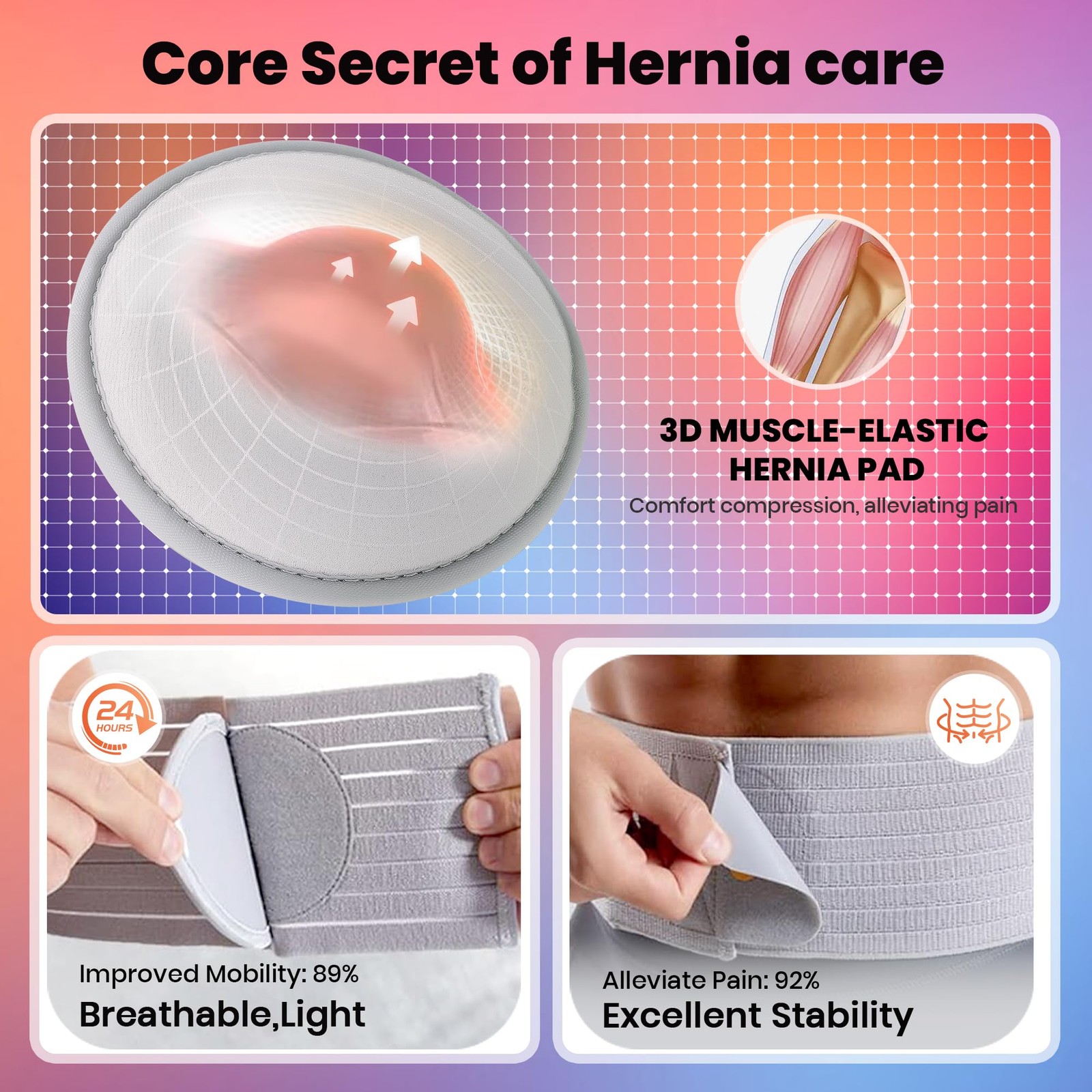 gagaiuco Umbilical Hernia Belt for Men & Women, Abdominal Binder Adjustable T…