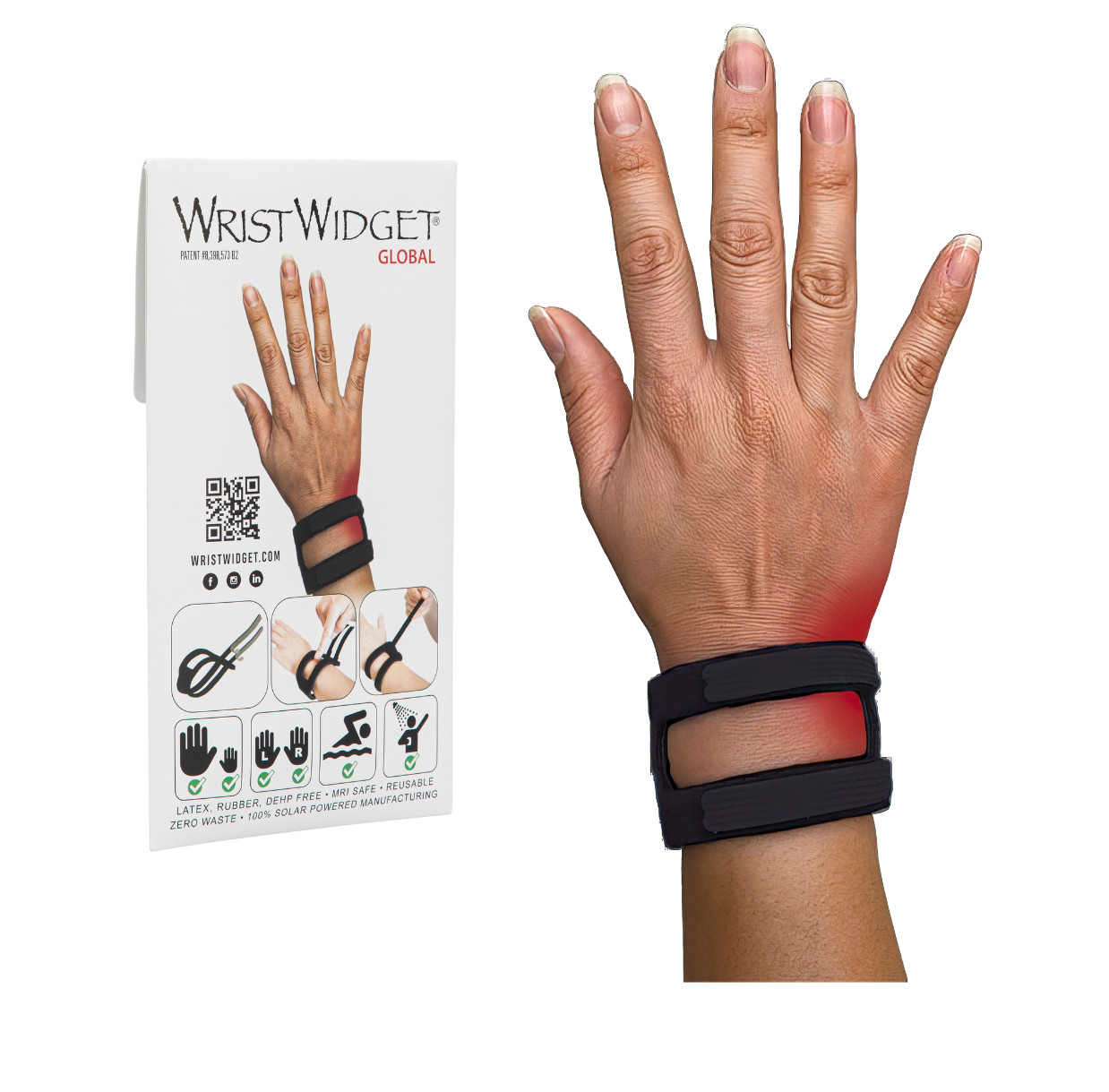 WristWidget® Wrist Brace for TFCC Tears. Adjustable, Fits Left and Right.