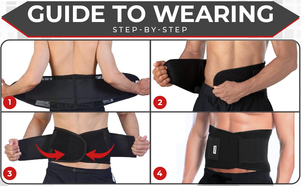 Neoprene Double Pull Magnetic Lumbar Support Lower Back Belt Brace – Pain Relief