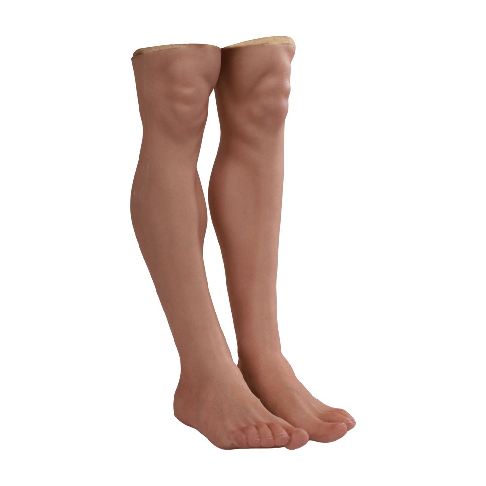 Silicone Prosthetic Leg Cover Foot Sleeve Realistic Lifelike Skin