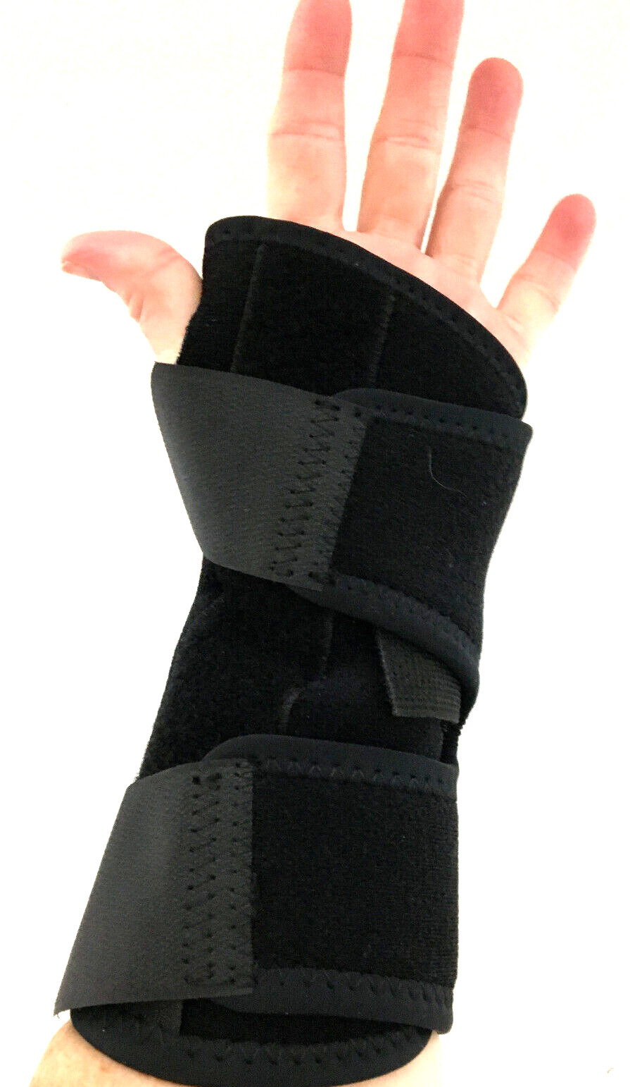 Universal Wrist Support Left Hand Black Splint Carpal Tunnel Sprain NEW Lot of 2