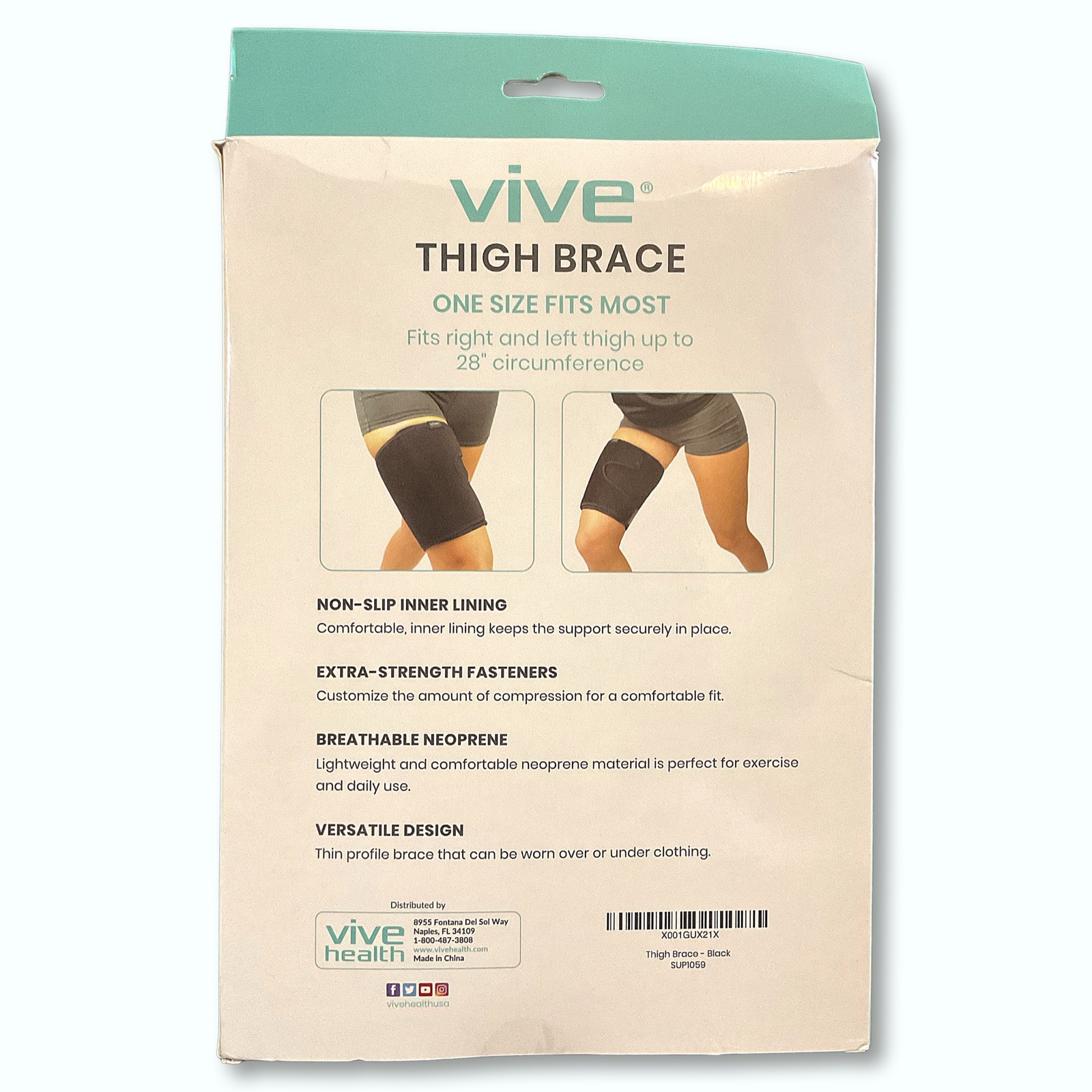 Thigh Brace One Size Fits Most Vive Brand