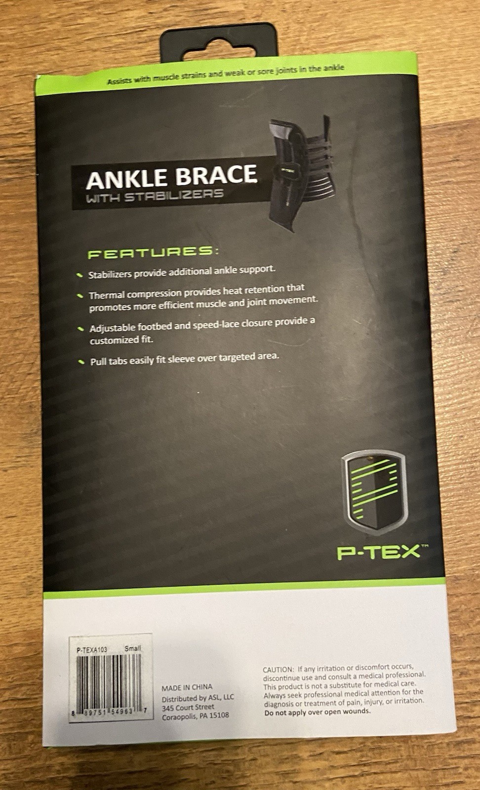 P-Tex Pro Ankle Brace Small Supportive Stabilizers Thermal Compression