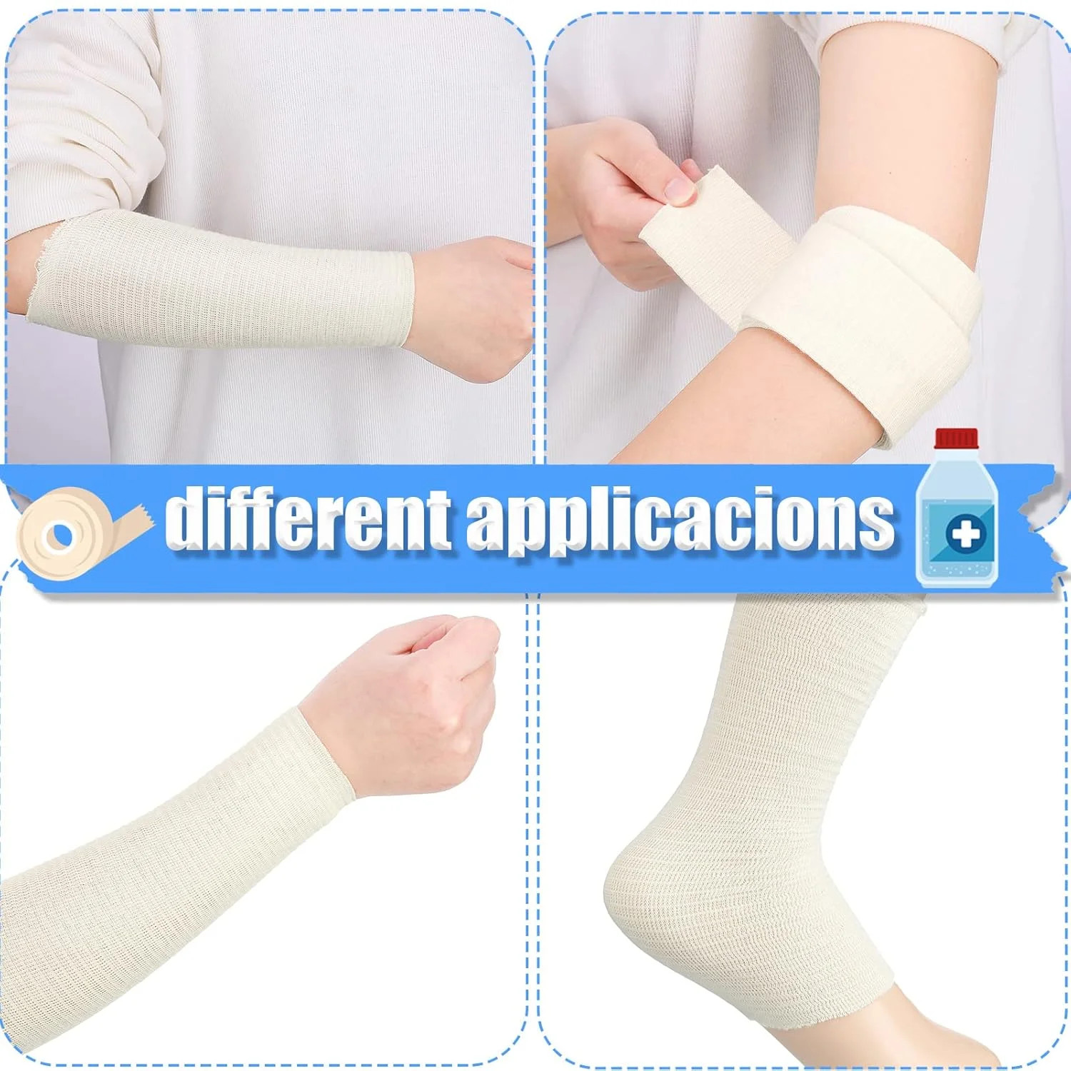 Tondiamo Cotton Tubular Stockinette Gauze Roll Tubular Arm Stocking Elastic Leg