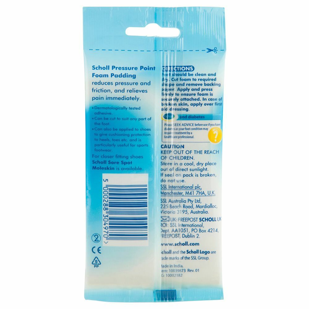 Scholl Pressure Point Foam Padding Immediate Pain Relief Shoe Cushioning