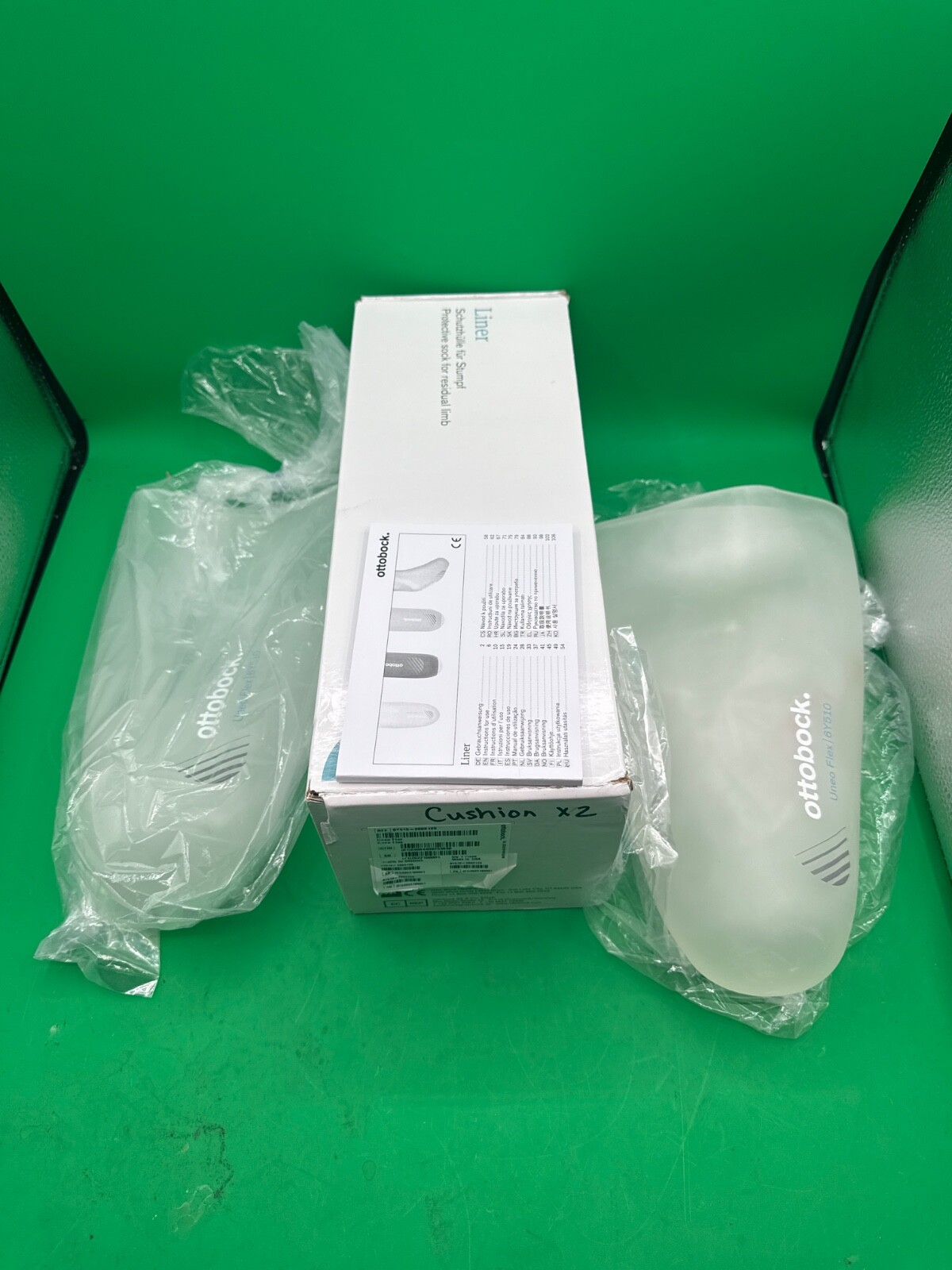 Pair Ottobock Otto bock uneo flex urethane prosthetic liner. 6Y510=260×125